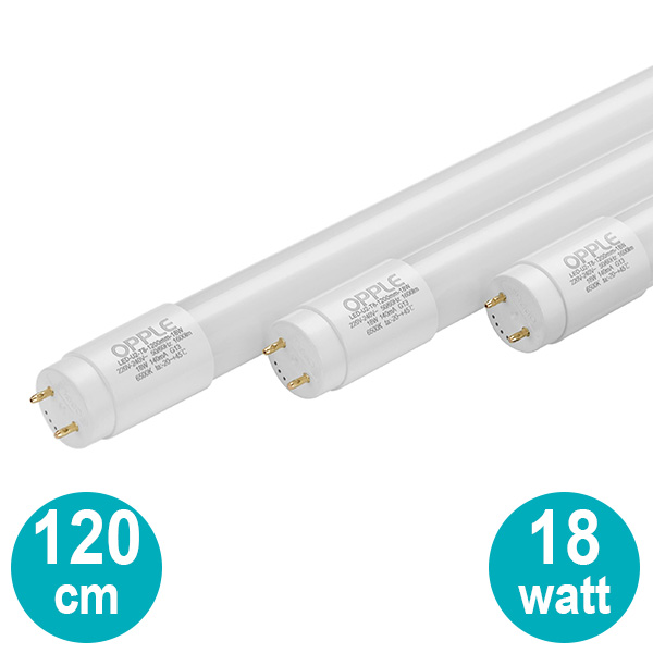 OPPLE LED T8 Tubes LED-U2-T8-1200mm-18W-3000K-Glass-dbl-CT